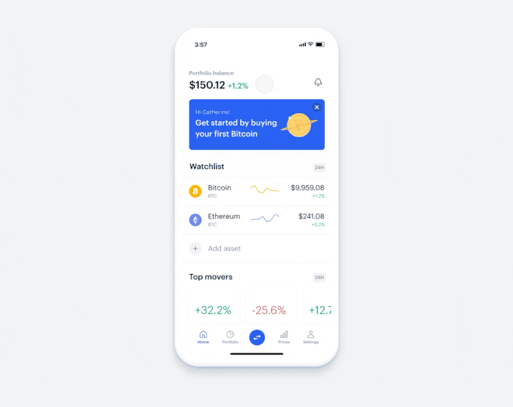 Coinbase aplikace