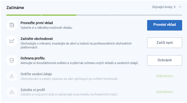 Screenshot z Robomarkets - krok po kroku