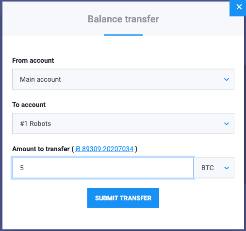coinmate - převod prostředků