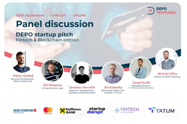 Online event DEPO Startup pitch - Fintech &amp; Blockchain edition už tento čtvrtek 30 září!