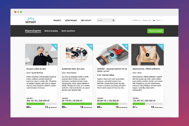 Crowdfunding v Česku posiluje. Hithit svoji úspěšností překonává světové platformy