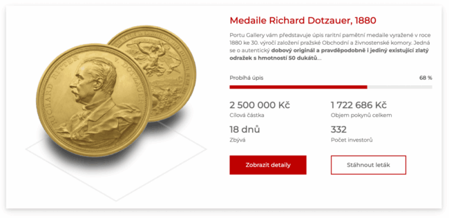 Portu Gallery - investiční medaile
