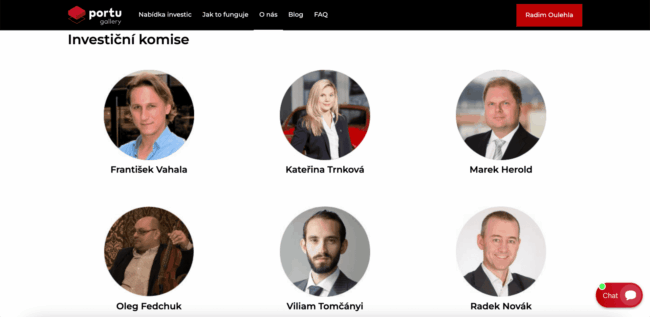 Portu Gallery - investiční komise