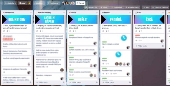 Trello - nástěnka
