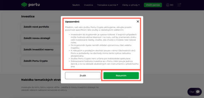 portu crypto - investování 3