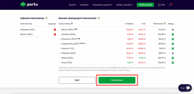 portu crypto - investování 5