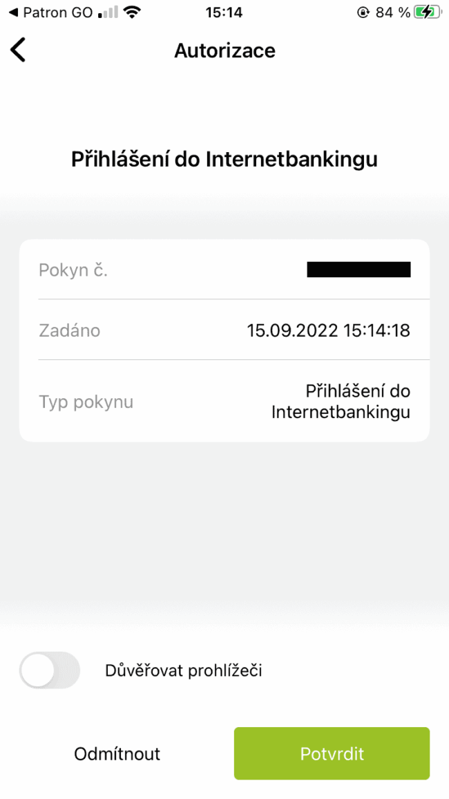 patron-go-potvrzení-v-aplikaci