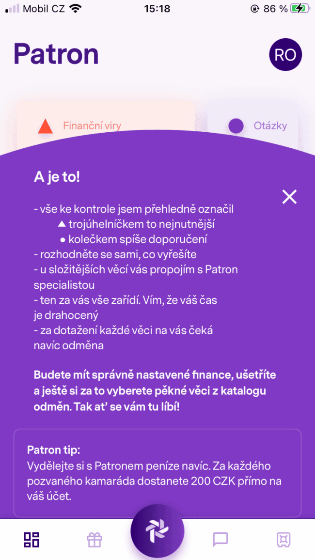 patron go - info přehled