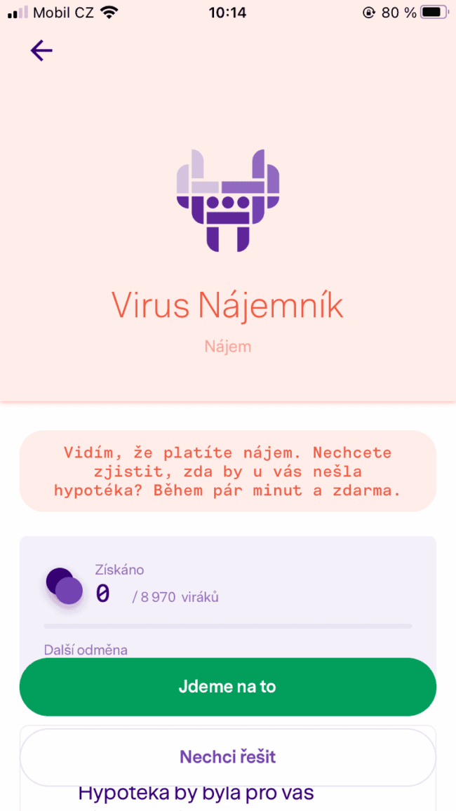 patron go - virus nájemník
