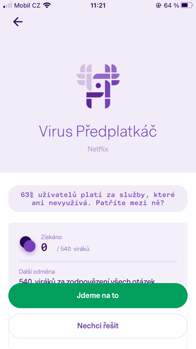 patron go - virus předplatkáč