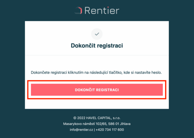 Rentier - registrace 4