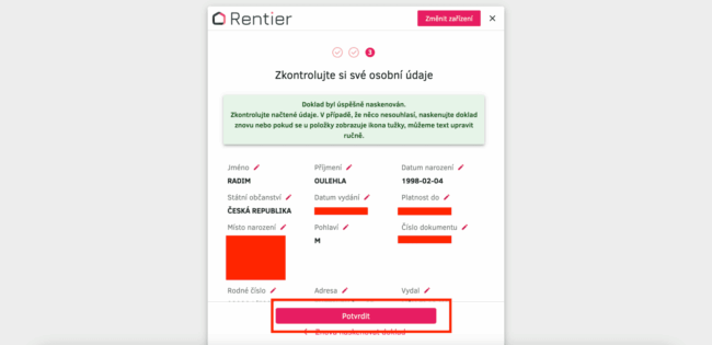 Rentier - registrace 13