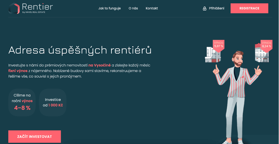RECENZE: Rentier.cz - investice do nemovitostí od 1000 Kč