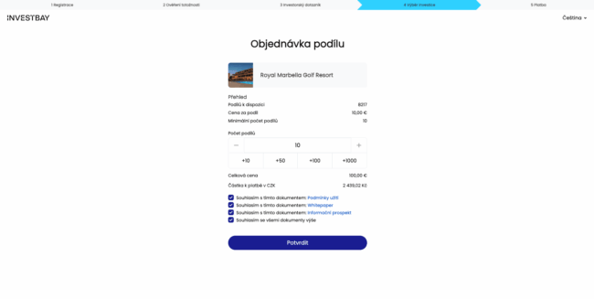 investbay - objednávka podílu-min