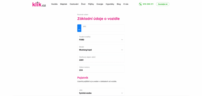 Recenze Klik.cz - Povinné ručení srovnání