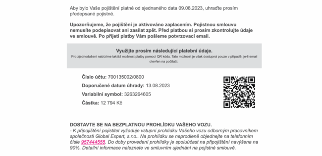 Klik.cz - Potvrzení k&nbsp;platbě