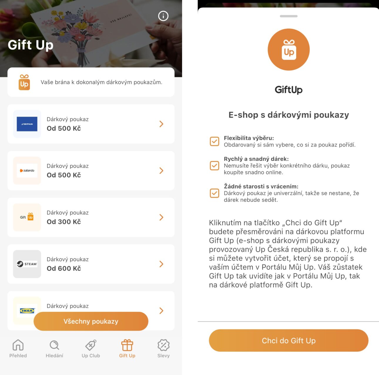 Up Česká republika - GiftUp