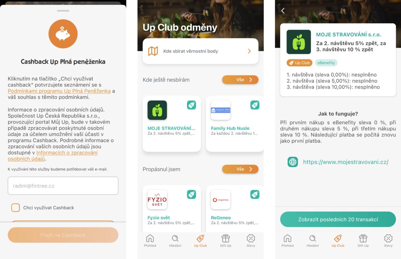 Up Česká republika - Cashback a&nbsp;Odměny