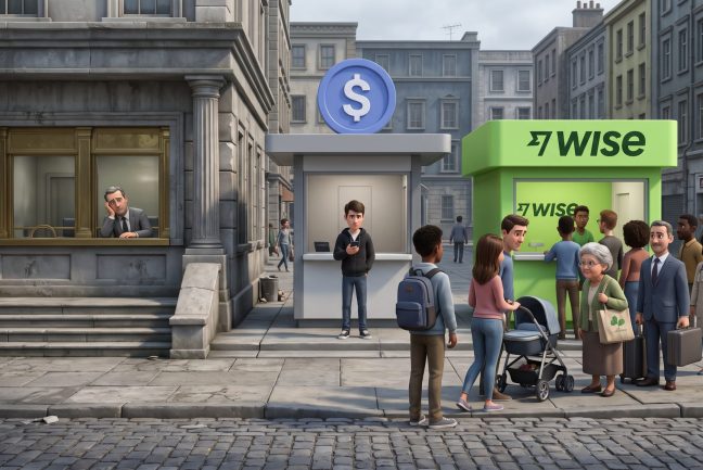 Platba do zahraničí: banka bere 4 %, Wise půl procenta
