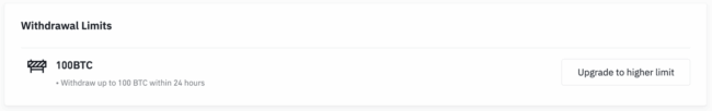 Binance - Limity pro výběr