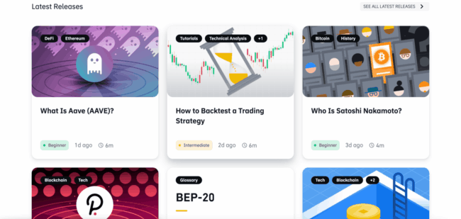 Vzdělávací platforma Binance Academy