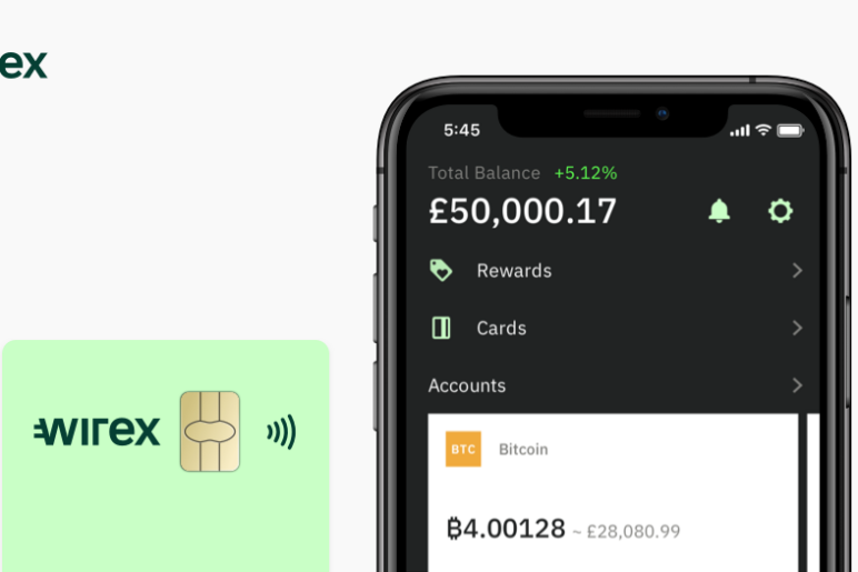 Wirex – platební karta a kryptopeněženka ₿
