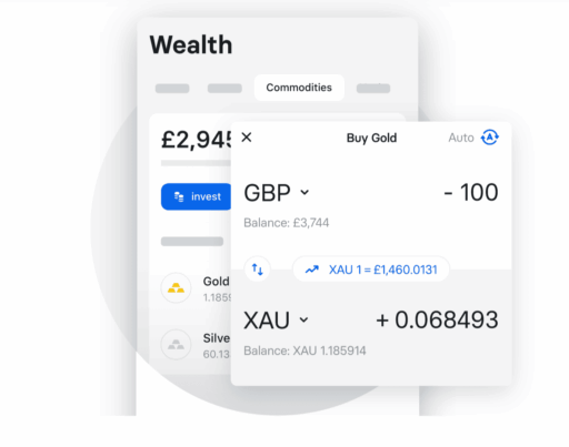 Revolut - obchodování komodit